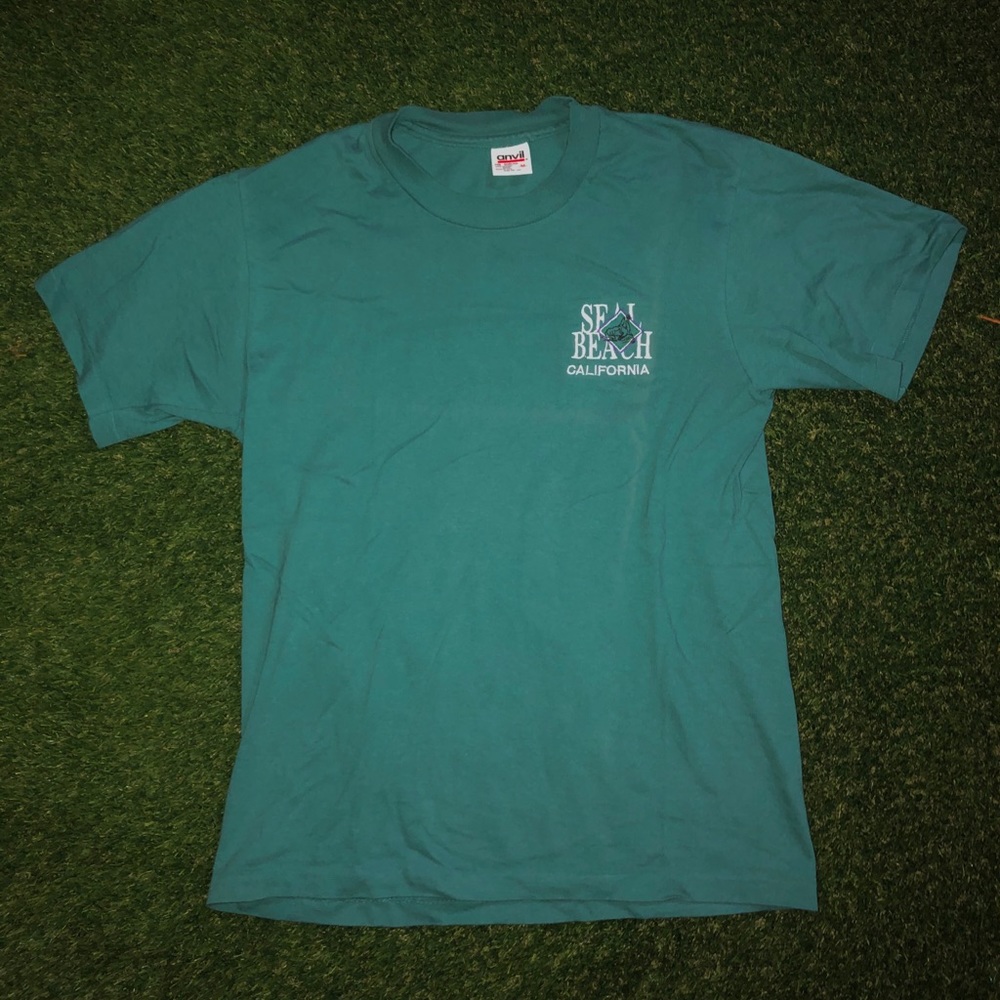 Seal beach Teal t shirt